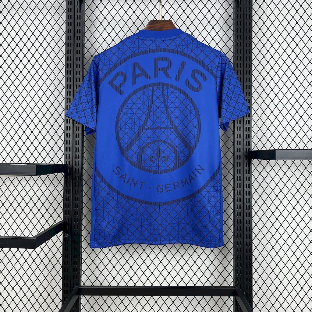25-26 PSG Pre-Match Blue Shirt Football Uniform AAAAJersey Wholesale Yupoo 5