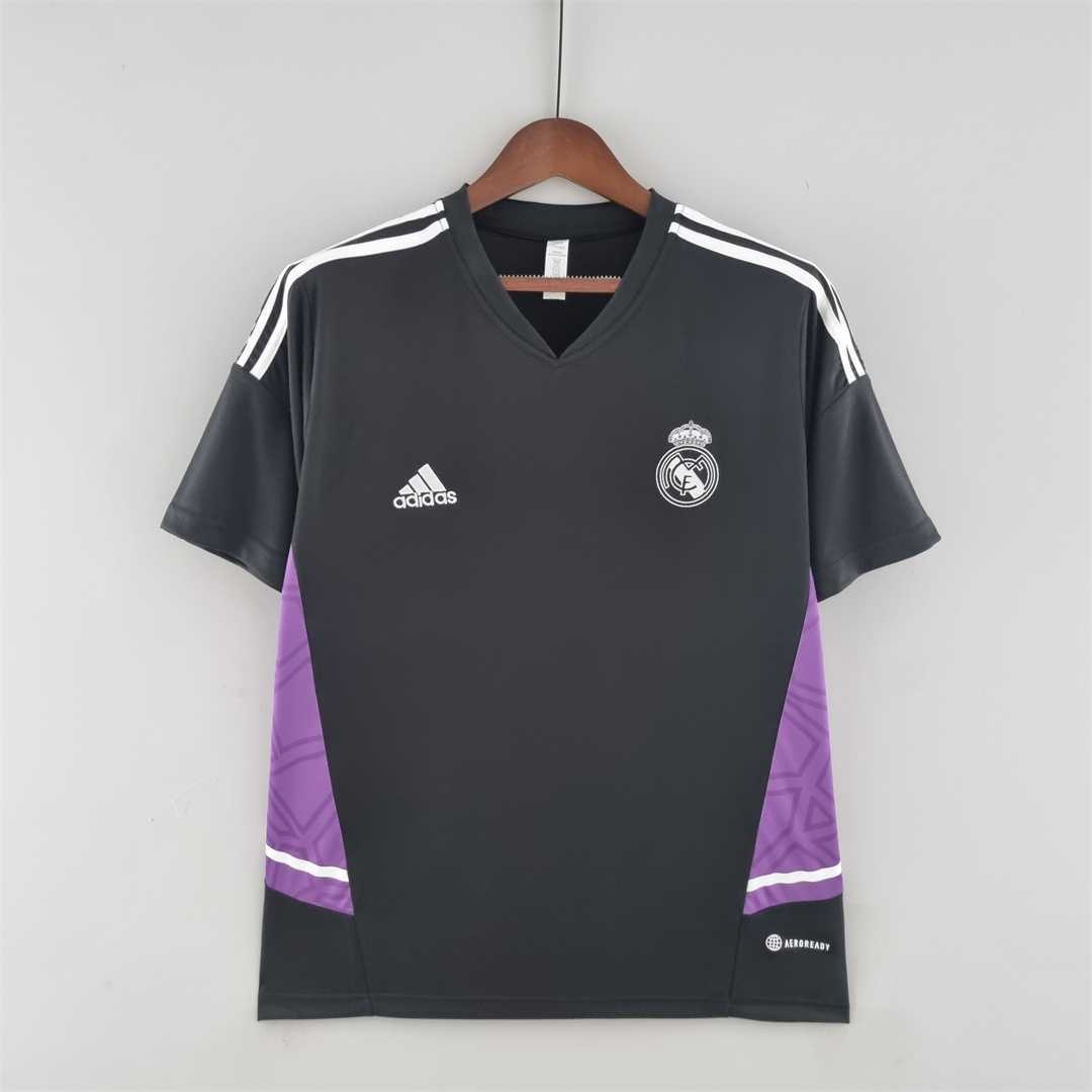 22-23 Real Madrid training suit blackpurple border
