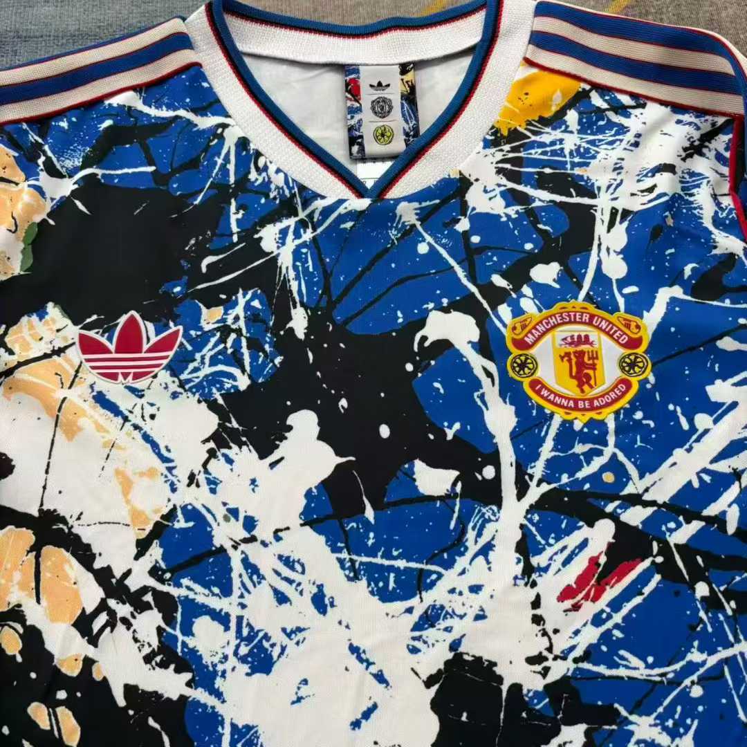 25-26 Manchester United Long Sleeve Special Edition x Stone Roses AAAA Jersey Supply Yupoo 2