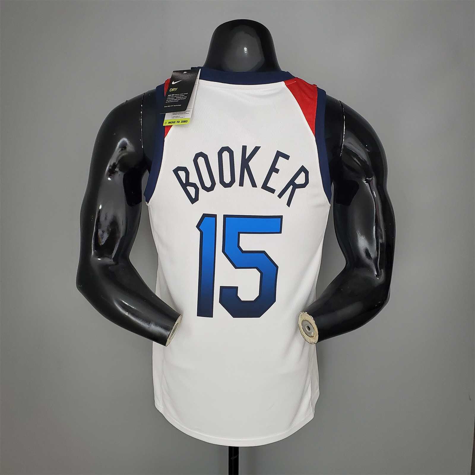 2021 Olympics BOOKER#15 USA Team USA White Red 4