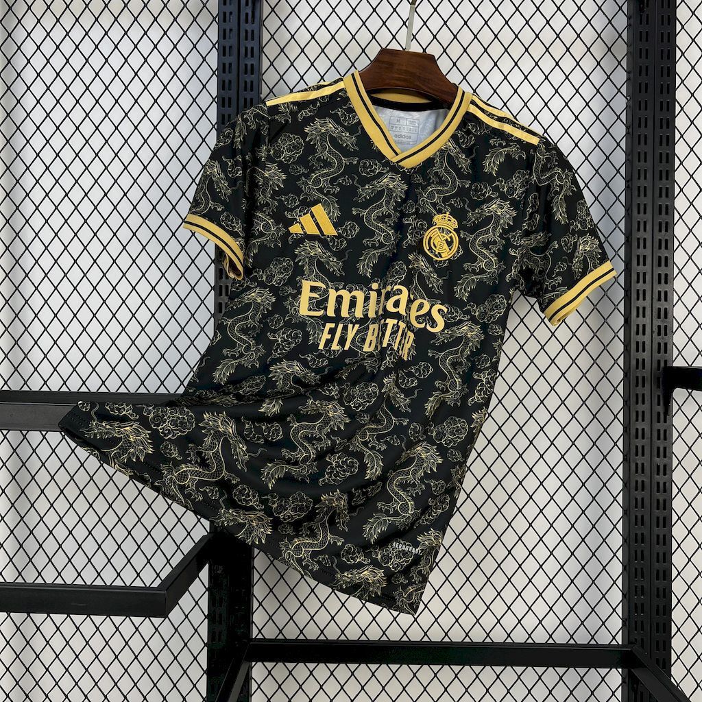 25-26 Real Madrid Gold Dragon Special Edition Shirt Football Uniform AAAAJersey Yupoo