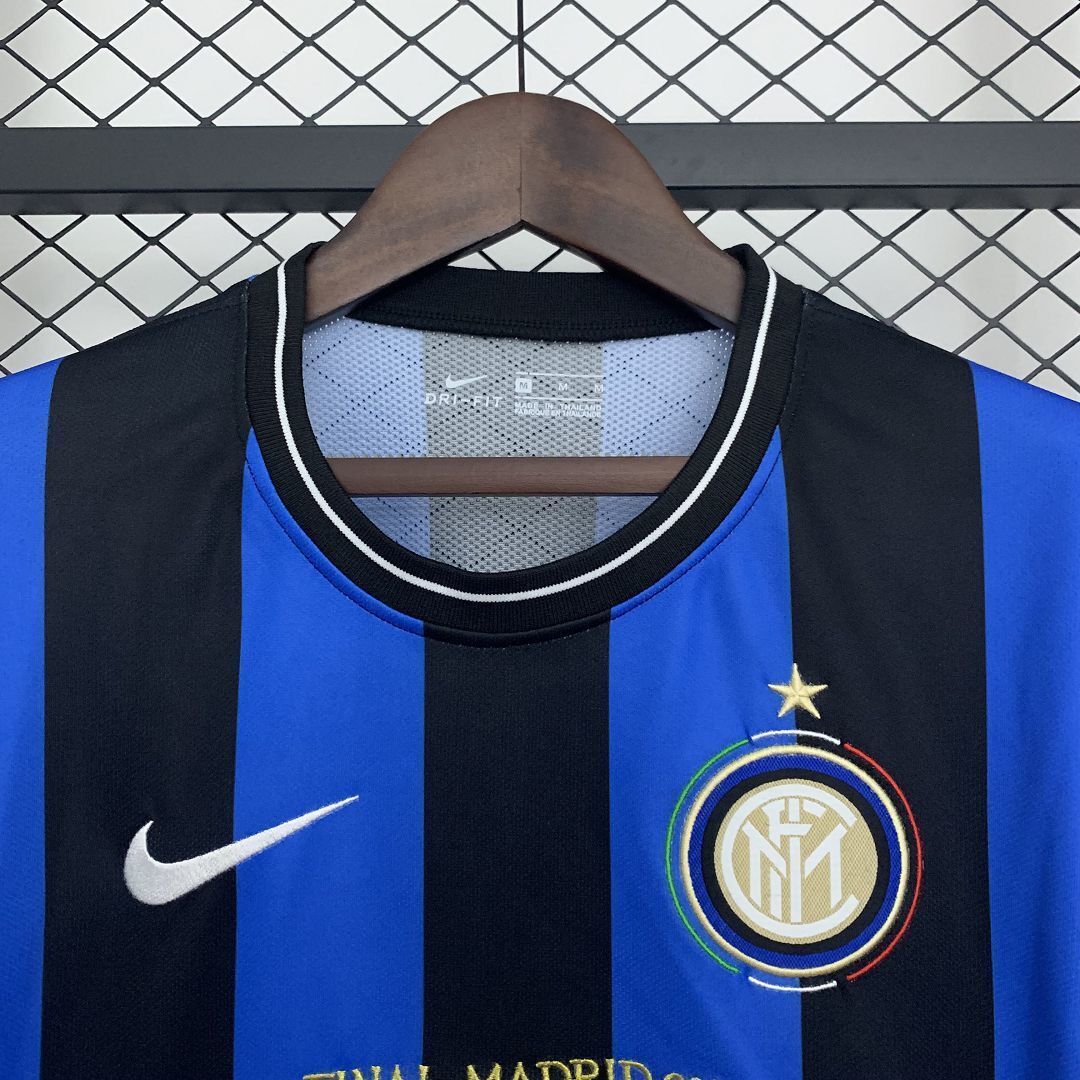 09-10 Inter Milan Home Retro Champions Final Long Sleeve Kit Vintage Shirt AAAAJersey Wholesale 2