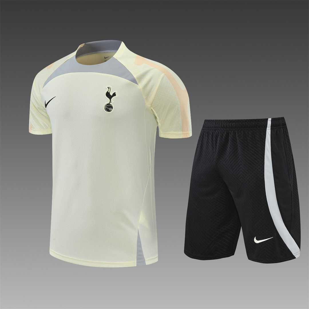 22-23 Tottenham Hotspur training suit short sleeve kit Beige
