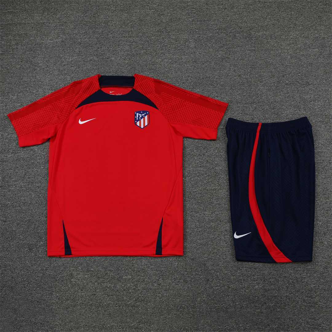 22-23 Atletico Madrid training suit short sleeve kit red 17