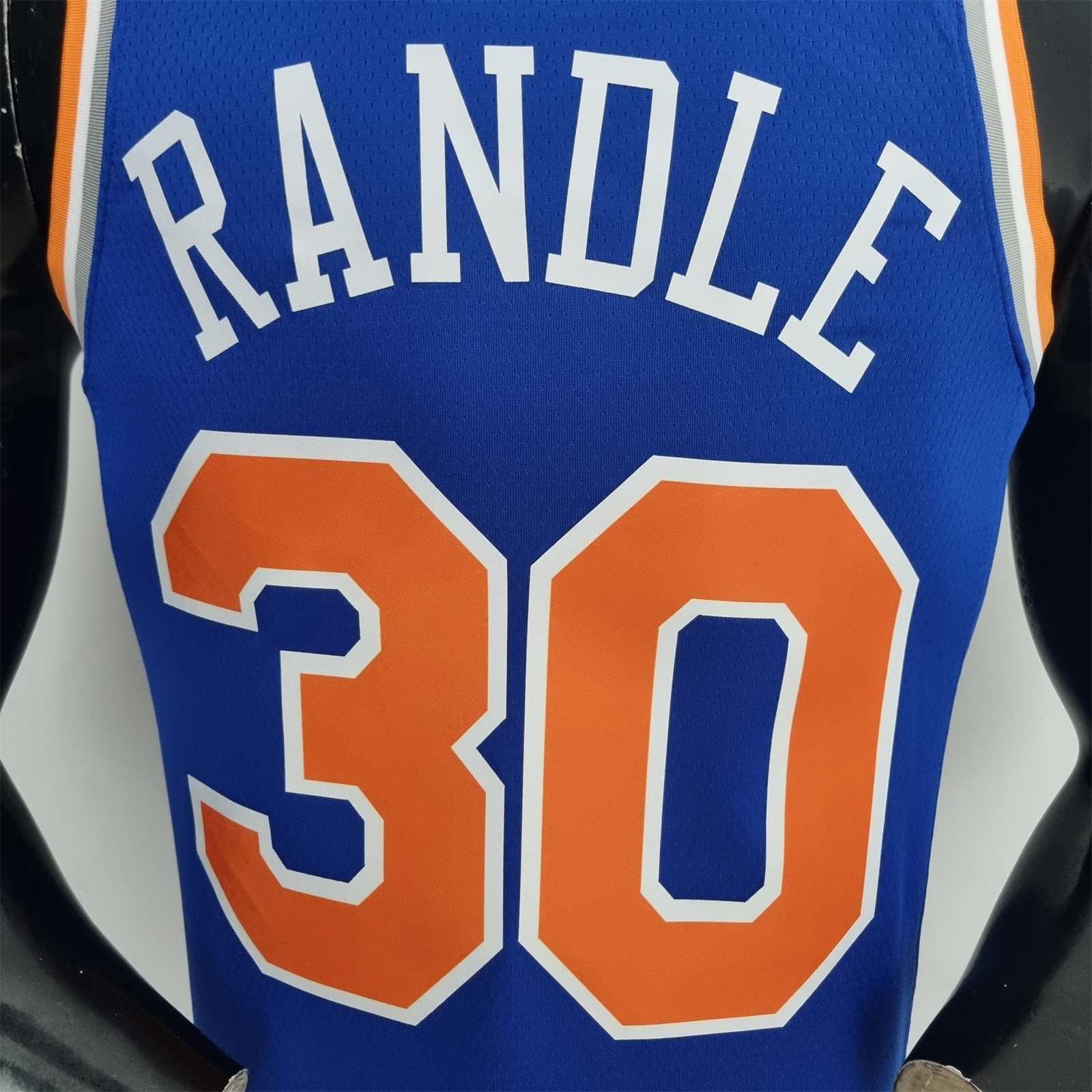 75th Anniversary Randle #30 New York Knicks Blue NBA Jersey 5