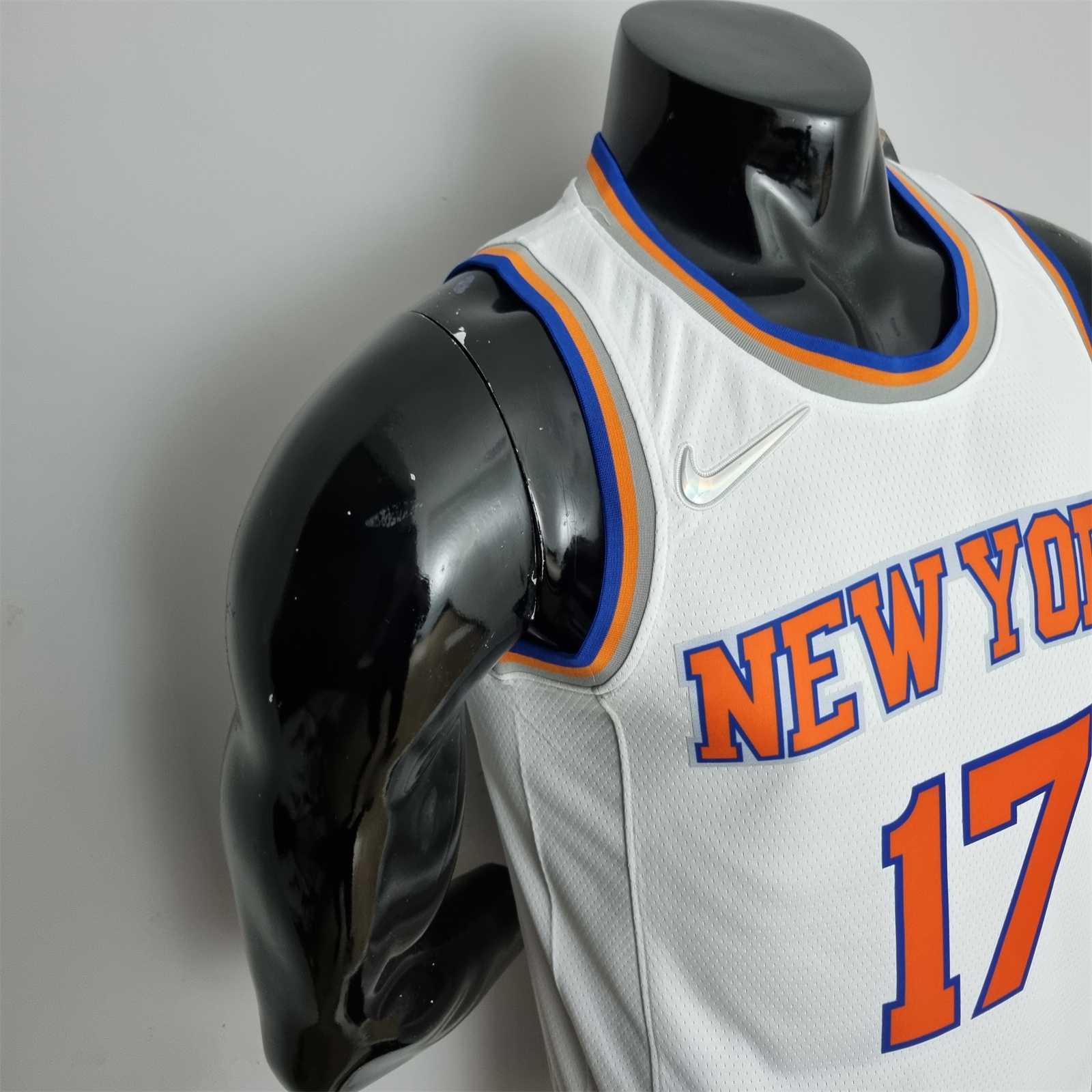75th Anniversary Lin #17 New York Knicks White NBA Jersey 7