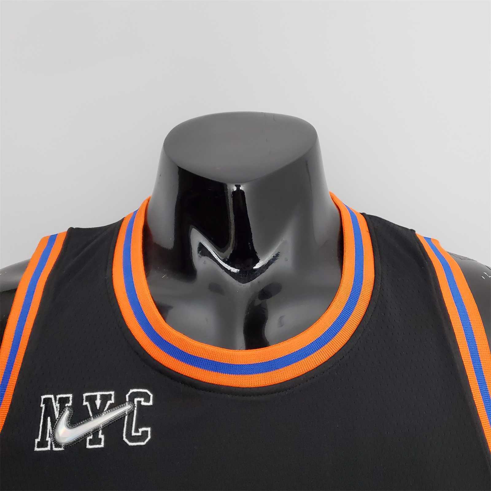 2022 Season Rose#4 Knicks Urban Edition Black NBA Jersey 1