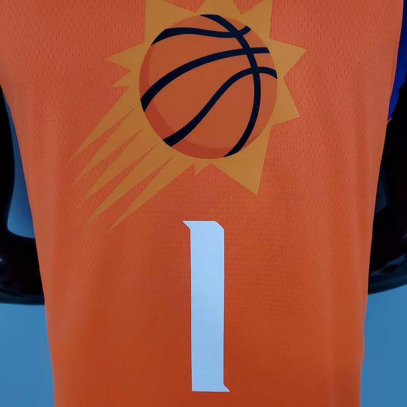 2021 BOOKER#1 Suns Jordan Theme Orange 3
