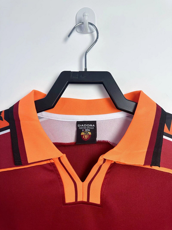 98-99 Roma Home Retro Kit Long Sleeve Shirt Soccer AAAAJersey Yupoo 2