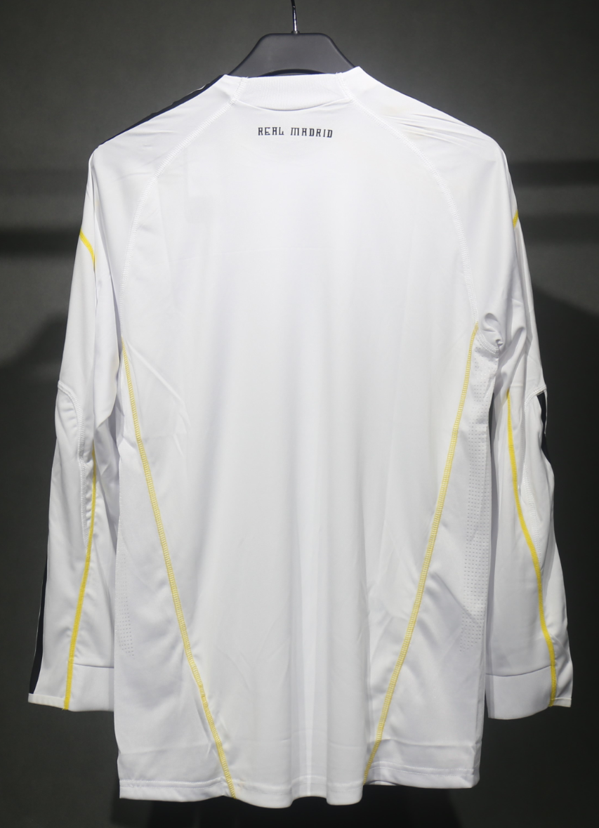 09-10 Real Madrid Home Retro Kit Vintage Player Version Long Sleeve Shirt AAAAJersey Dropship Y 2