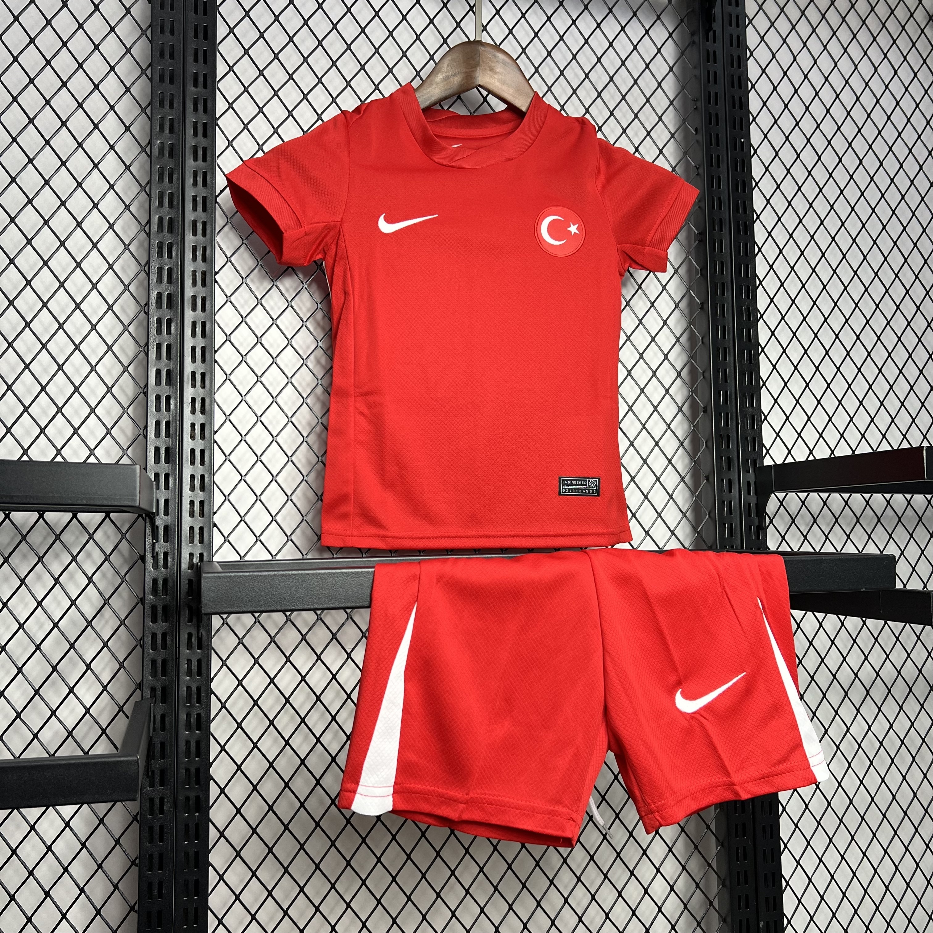 2024 Turkey Away Kid Kits UEFA Euro Youth Apparels Football AAAAJersey Supplier 3