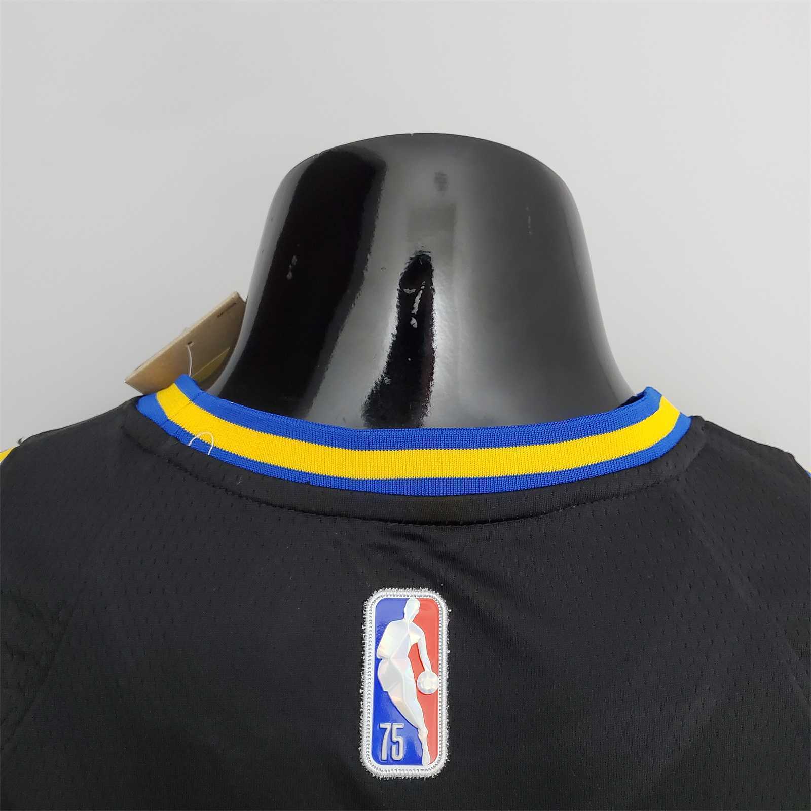 2022 75th Anniversary Golden State Warriors Curry #30 Mexico Edition Black NBA Jersey 7