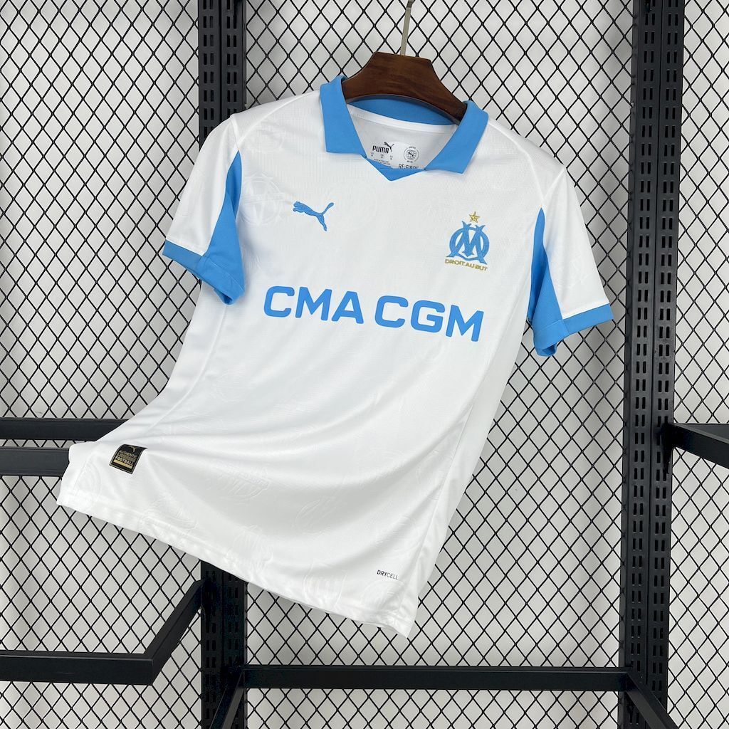 25-26 Marseille Home Kit Football T-Shirt AAAAJersey Supply Yupoo
