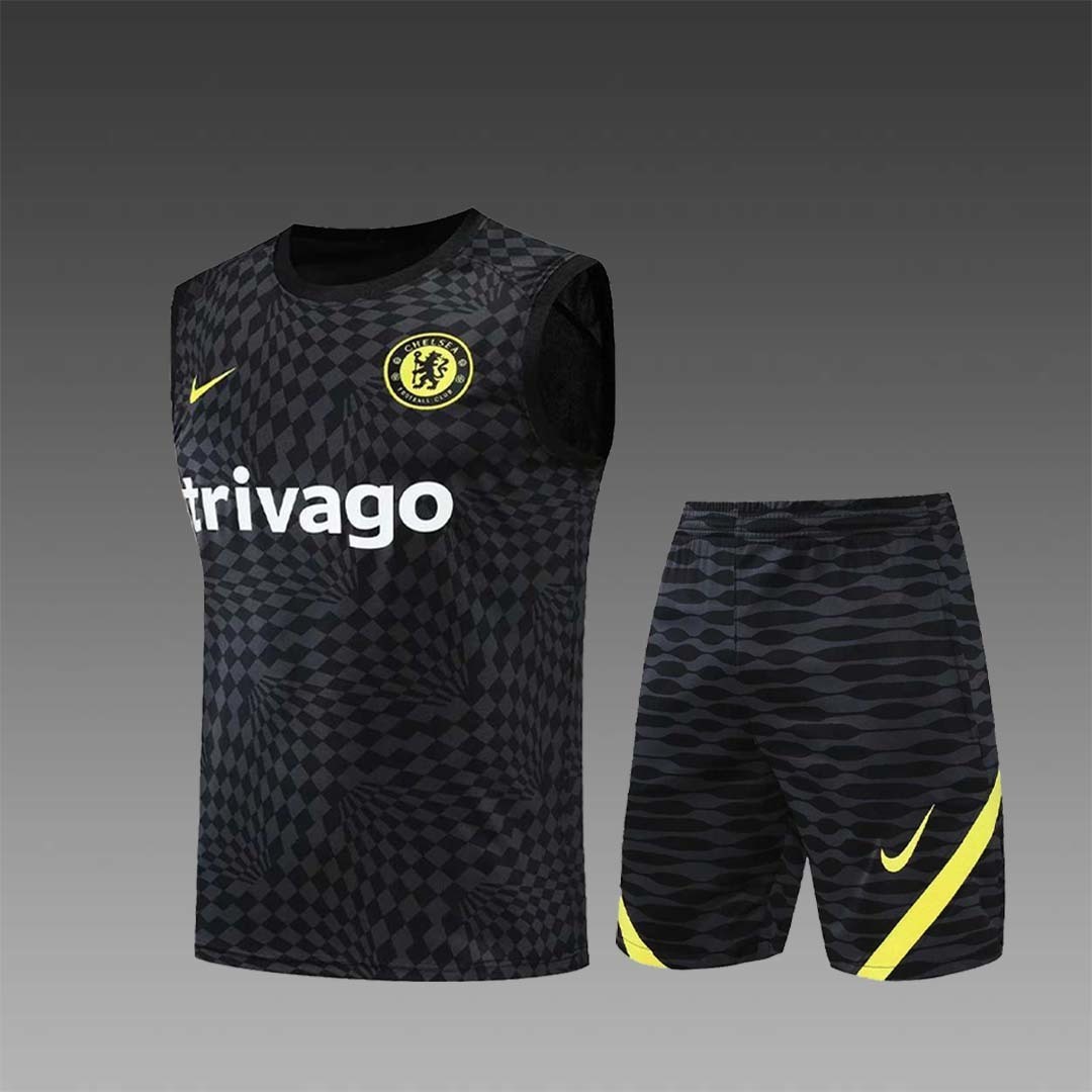 22-23 Chelsea vest training kit kit black stripe