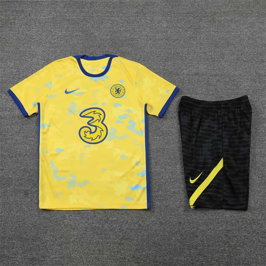 22-23 Chelsea Training Suit Short Sleeve Kit Yellow 9