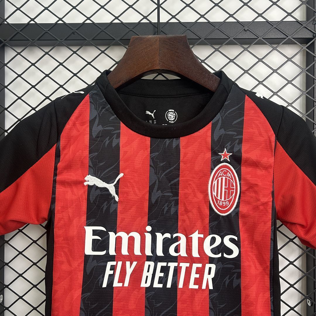 25-26 AC Milan Home Kid Kits Youth Apparels AAAAJersey Supply Yupoo 4