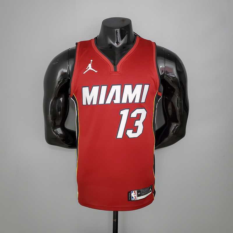 New Miami Heat Jordan ADEBAYO#13 Burgundy