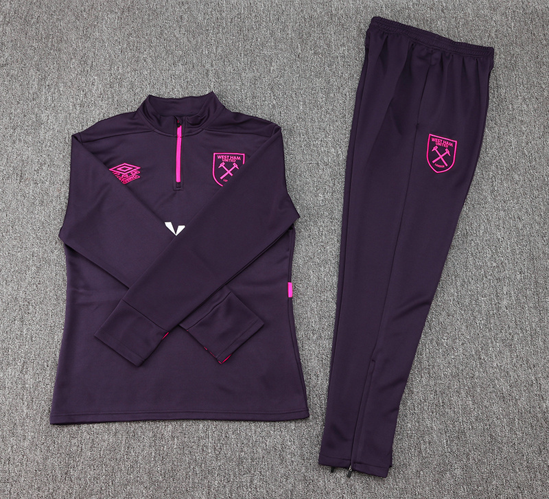 24-25 West Ham United Long Sleeve Training Suit Football Shirts 1