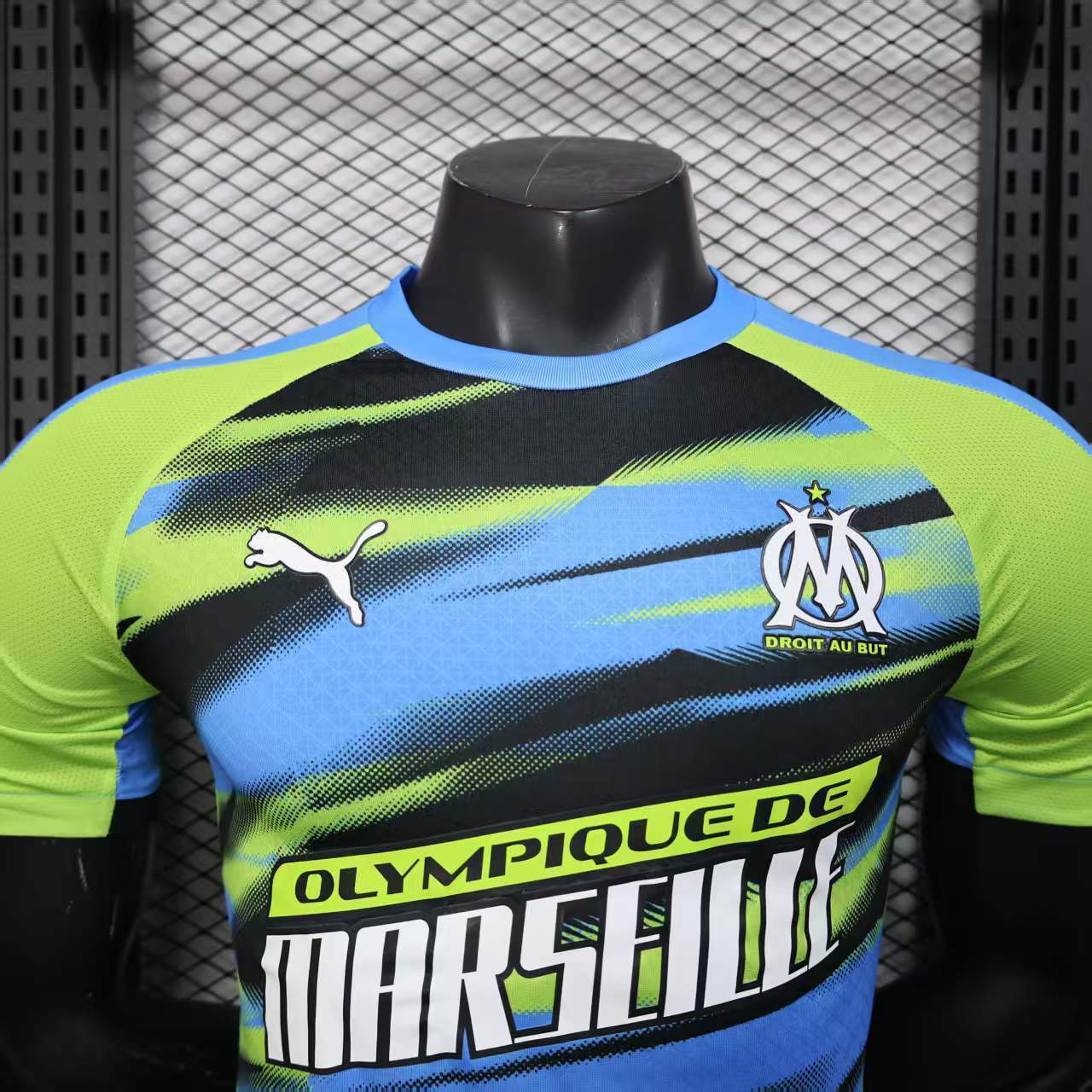 Marseille pre-match training Green Kit Player Version Shirt AAAAJersey Supplier Yupoo 5
