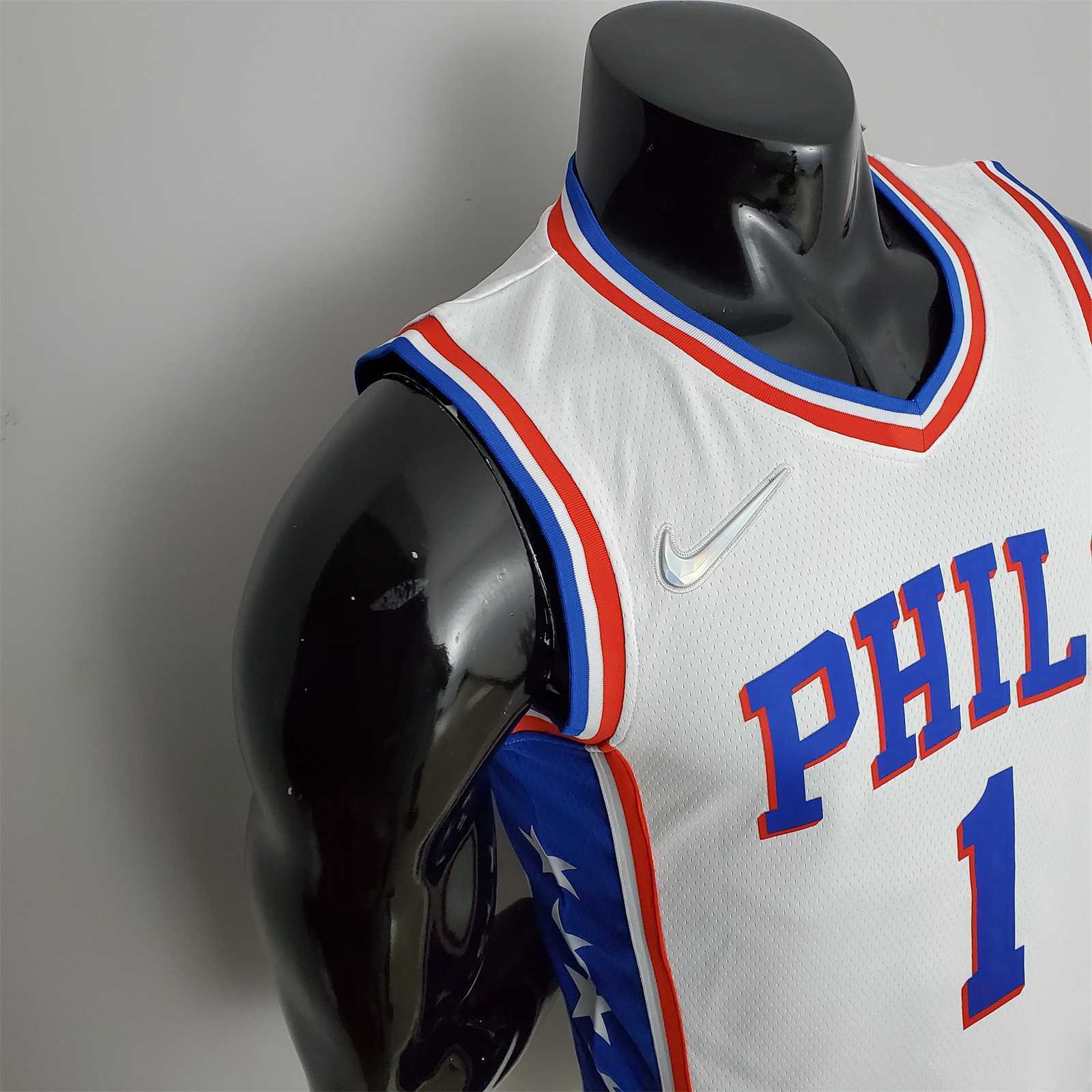 75th Anniversary Philadelphia 76ers HARDEN#1 White NBA Jersey 6