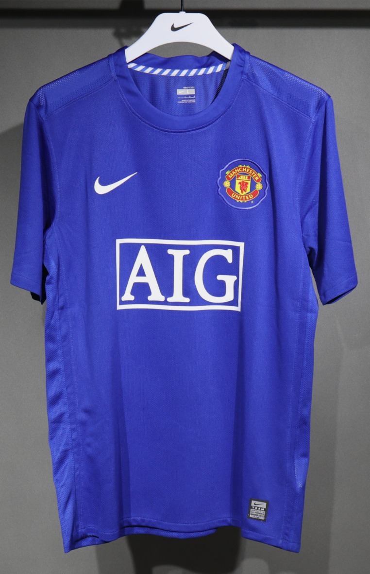 08-09 Manchester United Third Away Retro Kit Vintage Player Version Shirt AAAAJersey Dropship Y 8