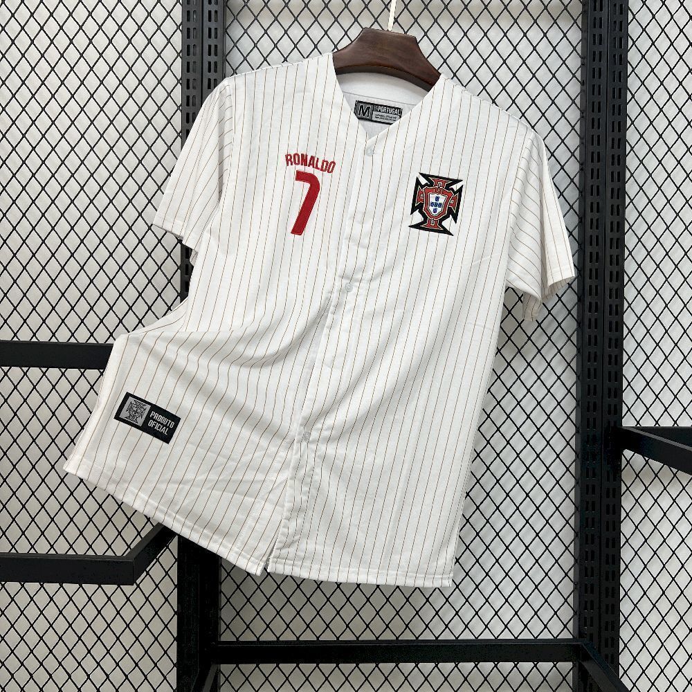 2025 Ronaldo #7 Portugal White Baseball Clothing Cheap Shirts AAAAJersey Dropshipping Yupoo