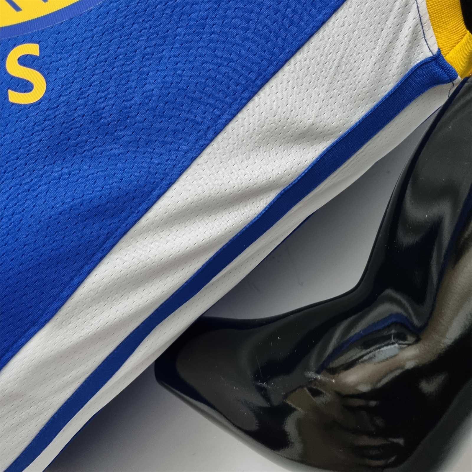 75th Anniversary Toscano#95 Golden State Warriors Mexico Exclusive Blue NBA Jersey 7