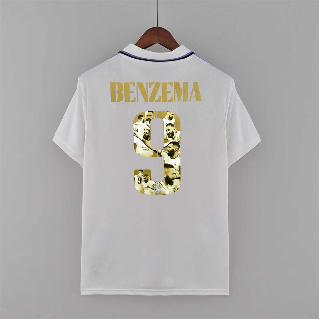 22-23 Real Madrid 9#BENZEMA Golden commemorative number