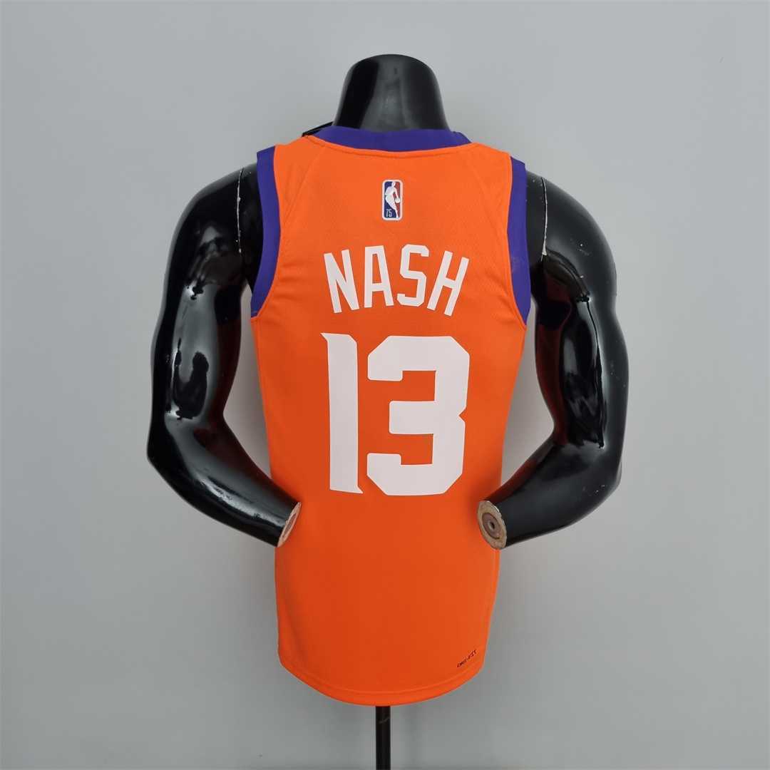 75th Anniversary NASH#13 Phoenix Suns Jordan Theme Orange NBA Jersey 8