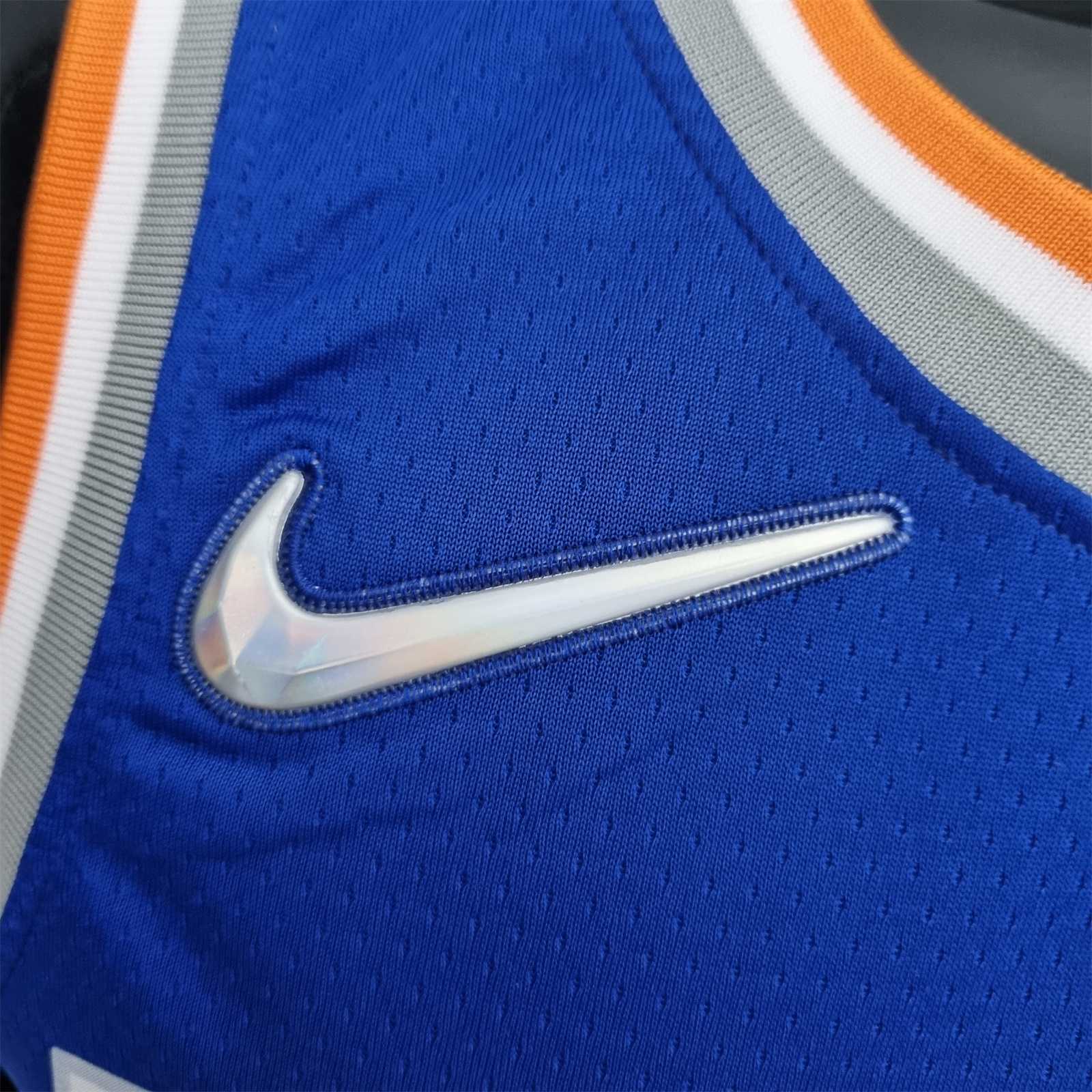75th Anniversary Ross #4 New York Knicks Blue NBA Jersey 2