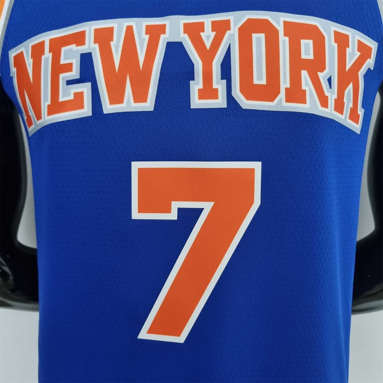 75th Anniversary Anthony #7 New York Knicks Blue NBA Jersey 3