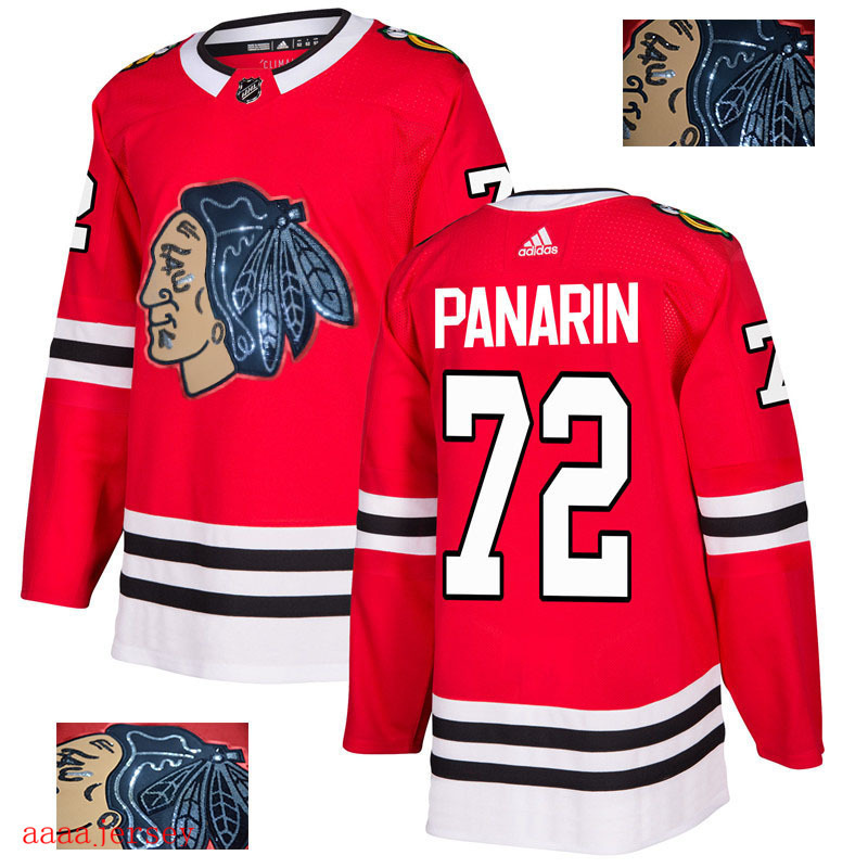 2018 Chicago Blackhawks ice hockey jersey M-3XL 芝加哥黑鹰队时尚亮片款冰球服 1