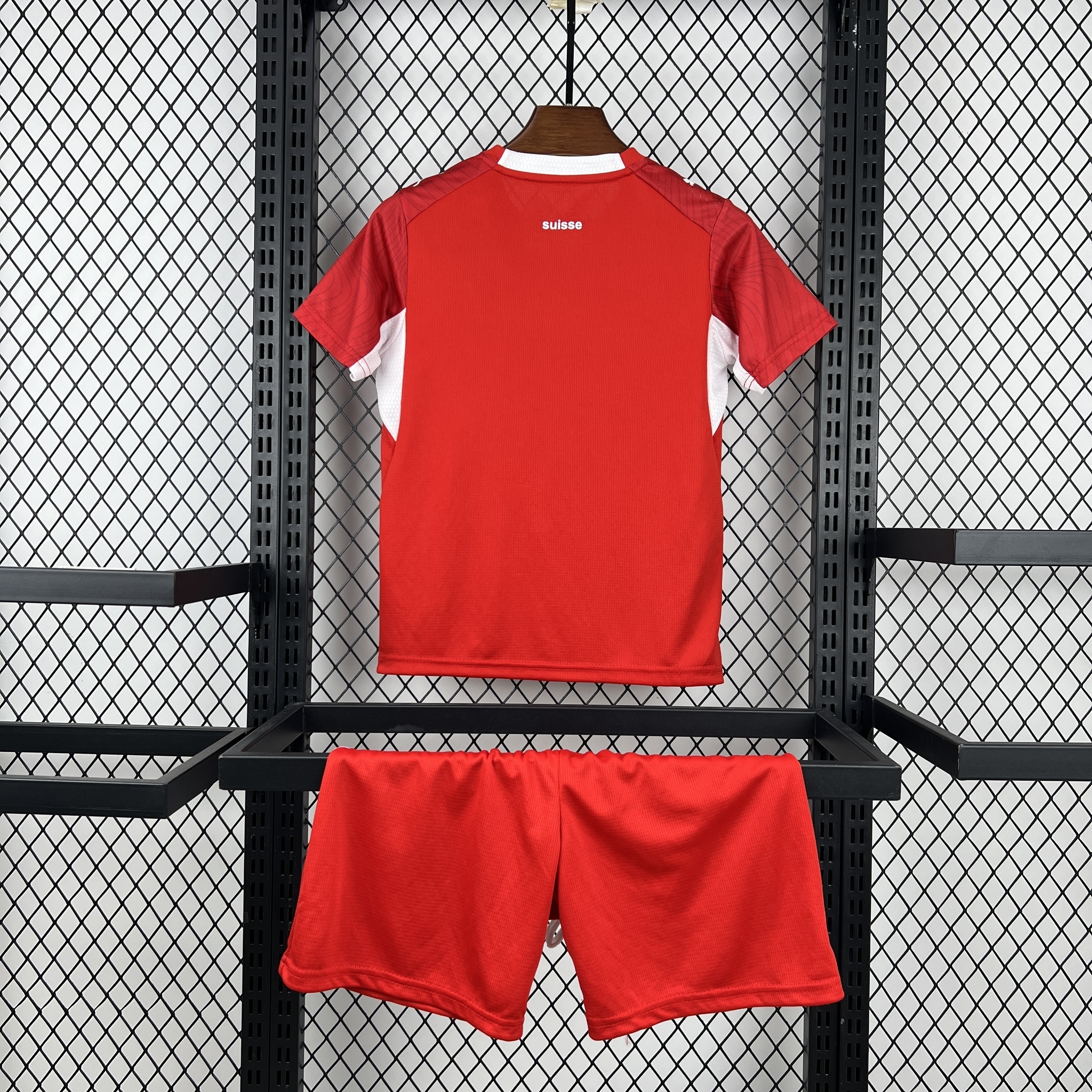 2026 World Cup Switzerland Home Kids Soccer Shirt Kit Fan Version 3