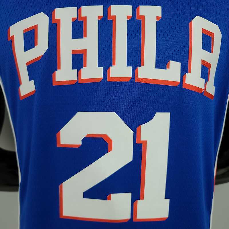Embiid#21 Detroit Pistons blue 3