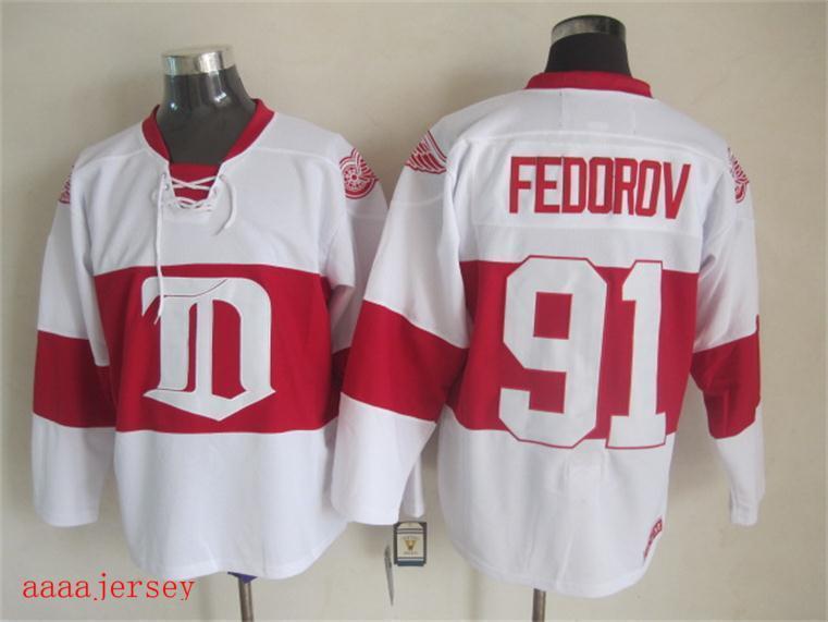 Detroit Red Wings retro ice hockey jersey M-3XL 底特律红翼队复古冰球服 4