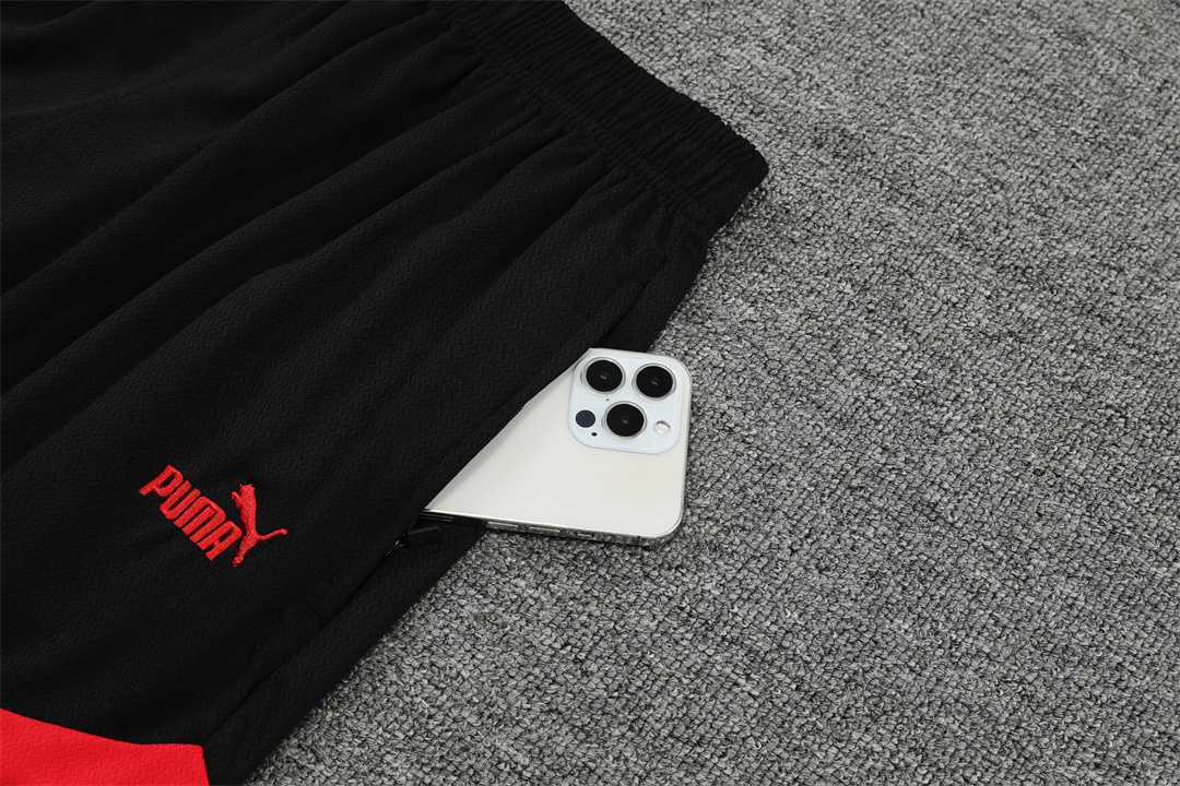 22-23 AC Milan vest training suit kit black red 8