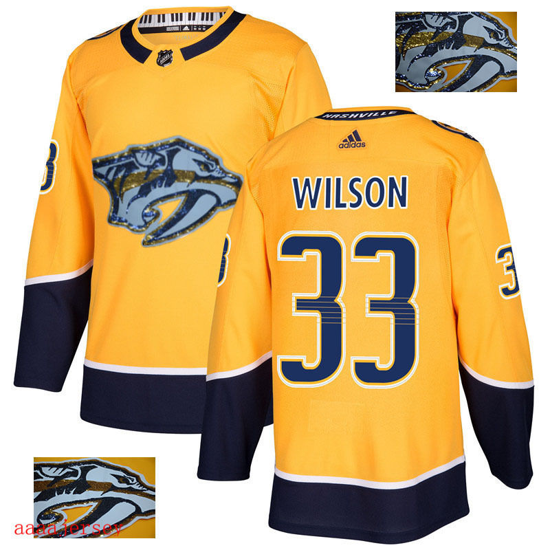 2018 Nashville Predators ice hockey jersey M-3XL 纳什维尔掠夺者队时尚亮片款冰球服 11