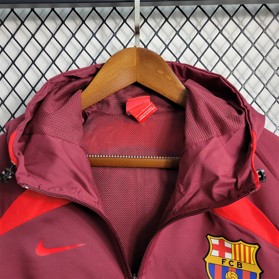 23-24 Barcelona Windbreaker Red 6
