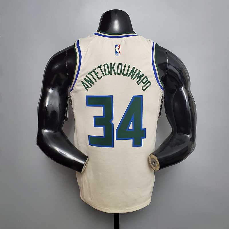 Antetokounmpo#34 Bucks Beige 5