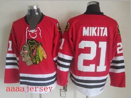 Chicago Blackhawks retro ice hockey jersey M-3XL 芝加哥黑鹰队复古冰球服 4