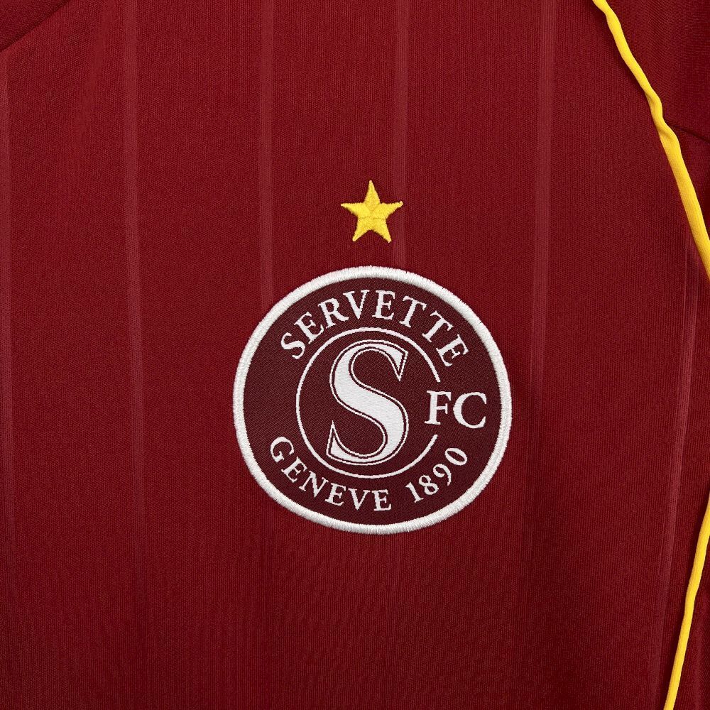 25-26 Servette Home Kit Red Shirt Football Uniform AAAAJersey Supplier Yupoo 2