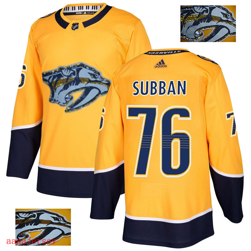 2018 Nashville Predators ice hockey jersey M-3XL 纳什维尔掠夺者队时尚亮片款冰球服 7