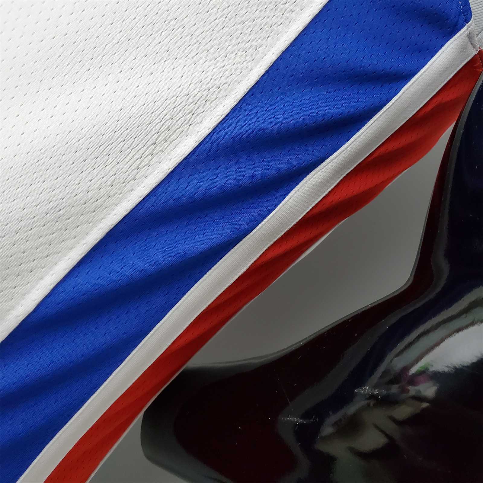 75th Anniversary Iverson #1 Pistons White 3