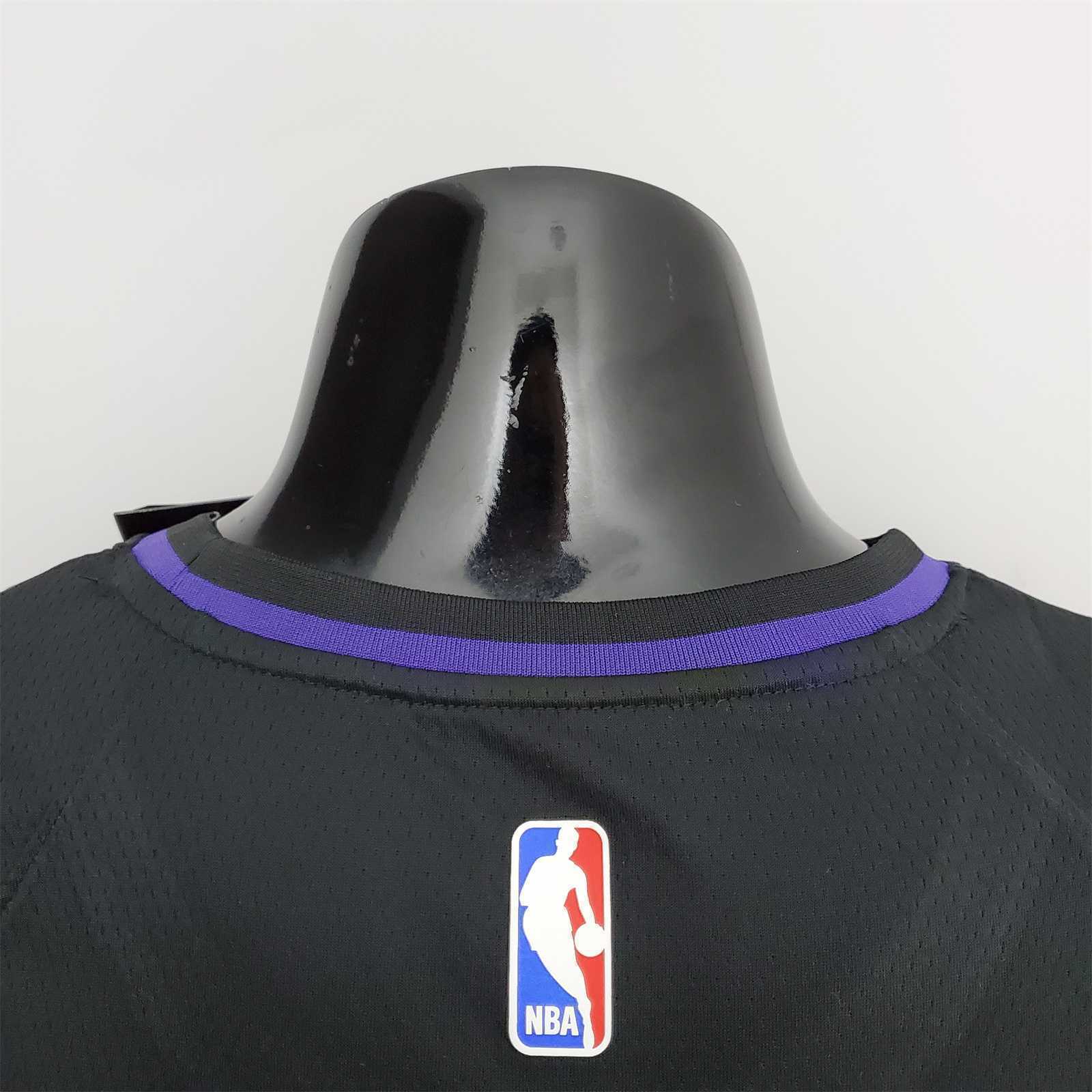 2021 JAMES#6 Los Angeles Lakers Black Latin Black NBA Jersey 3