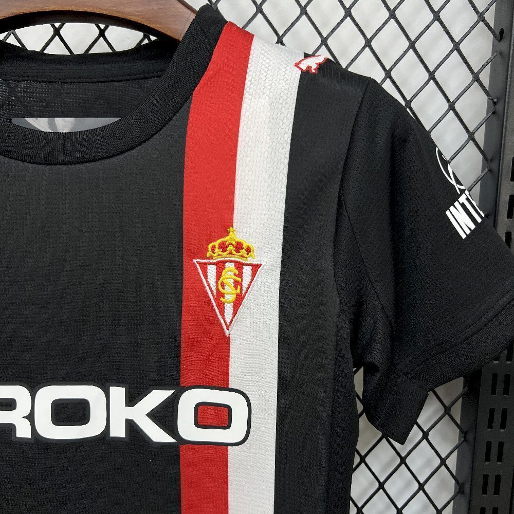 25-26 Sporting de Gijón Away Kids Kit Soccer T-Shirt AAAAJersey Supply Yupoo 2