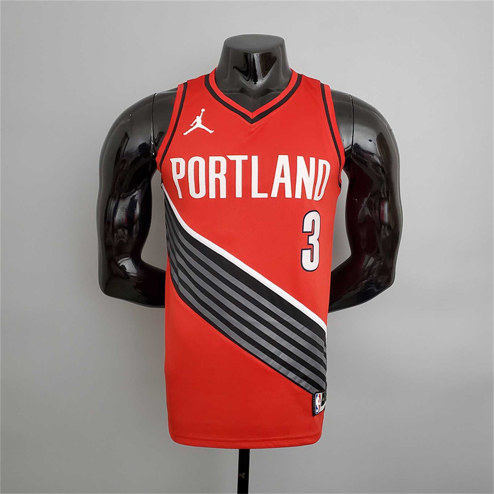 Trail Blazers McCollum #3 (JORDAN Model) Red