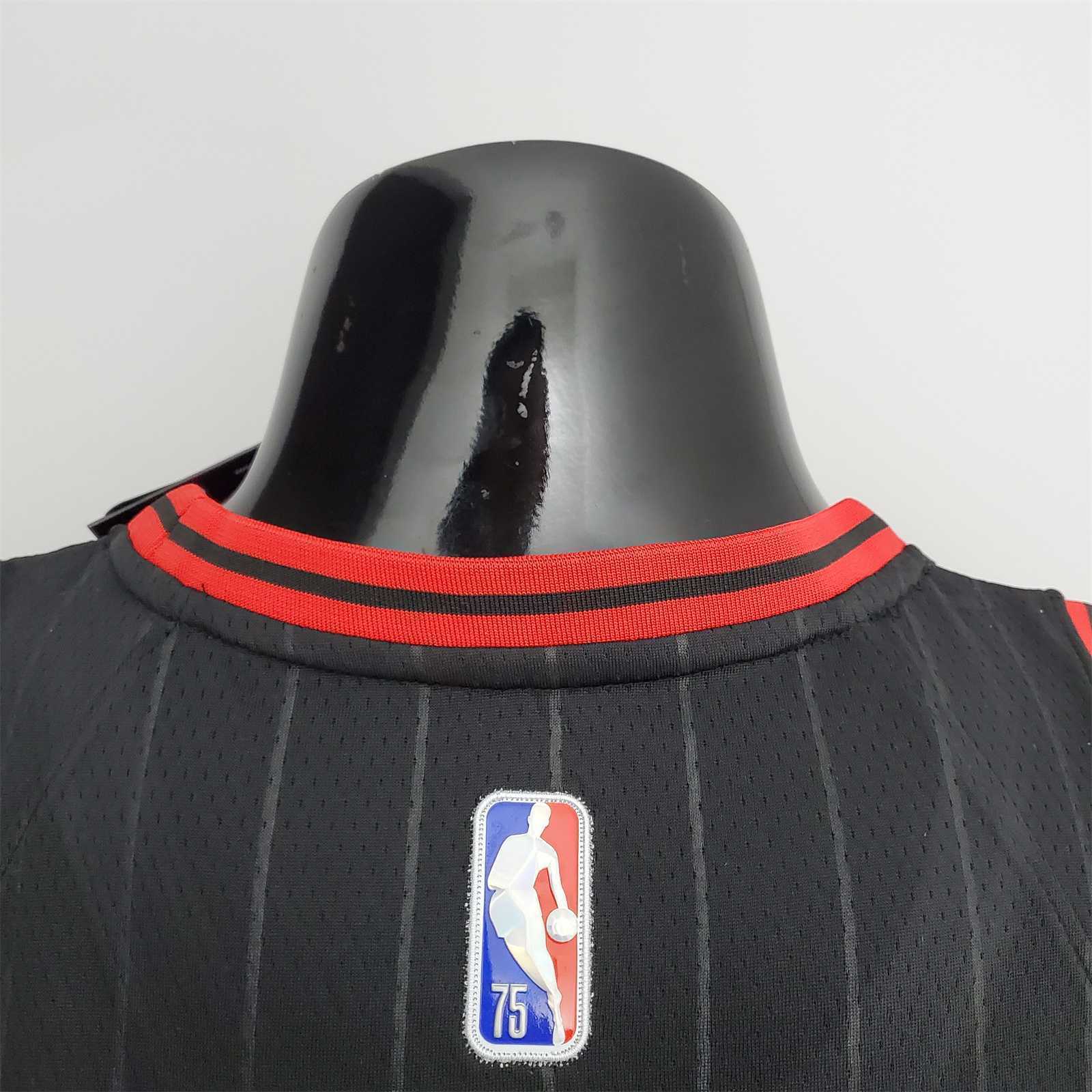 75th Anniversary Jordan #45 Bulls Flyers Black NBA Jersey 6