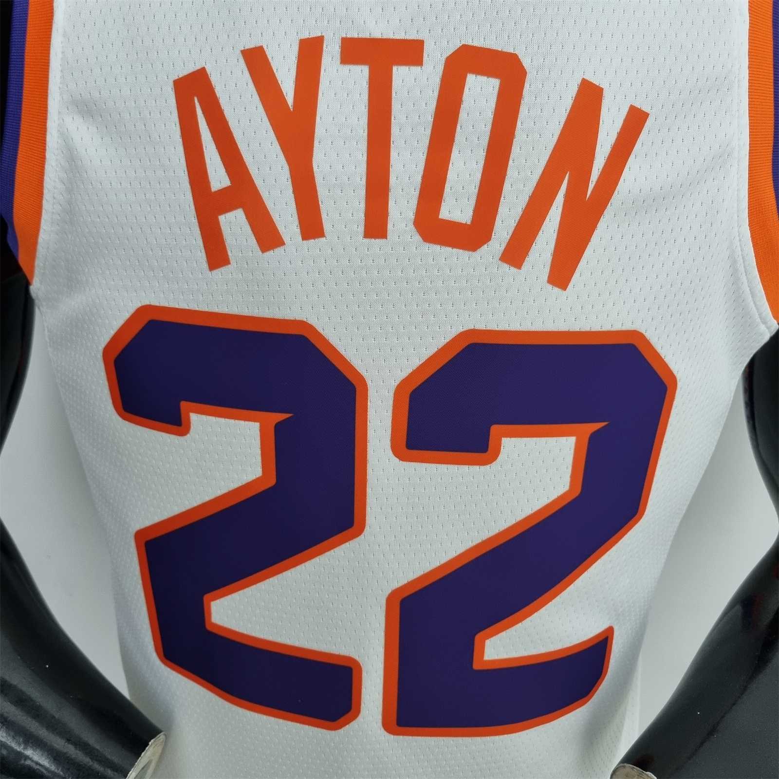75th Anniversary Ayton #22 Phoenix Suns White NBA Jersey 9