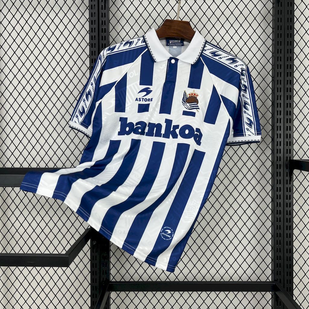 94-95 Real Sociedad Home Retro Kit Vintage Shirt AAAAJersey Supplier Yupoo