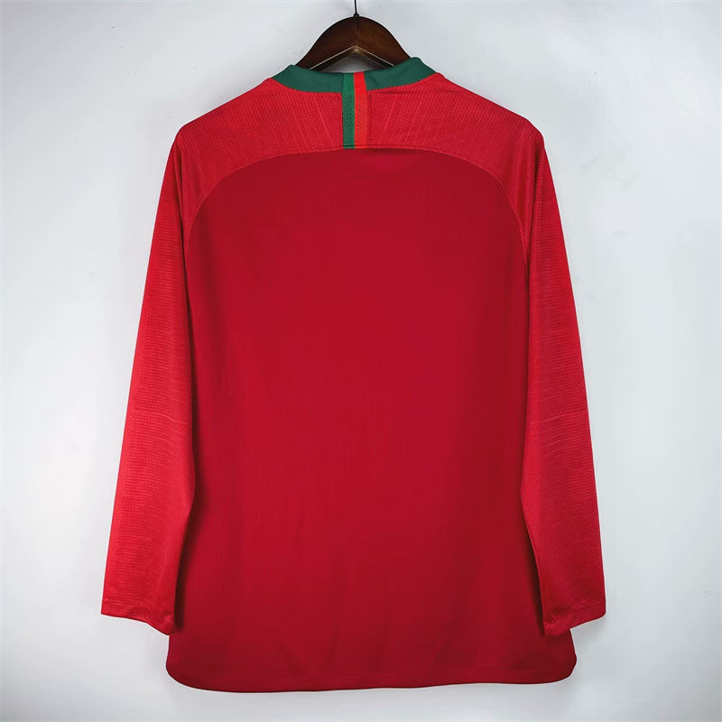 2018 Portugal Home Retro Long Sleeve Kit Vintage Shirt Sino AAAAJersey Supply Yupoo 1
